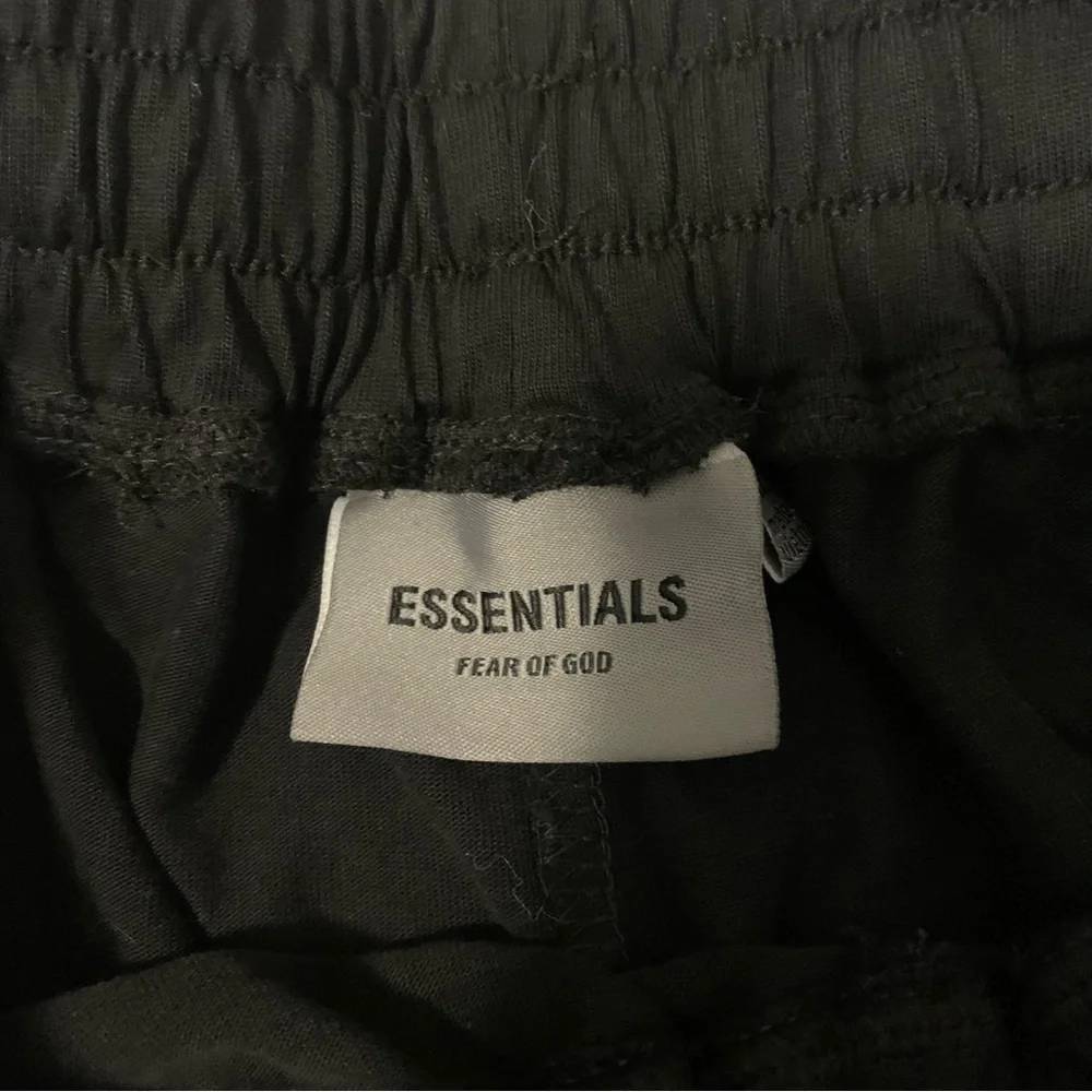 ESSENTIALS Black Drawstring Basic Shorts - Picture 3 of 3